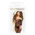 Penthouse Dreamy Diva - bodystocking med zigzag mønster - sort - XL