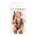 Penthouse Love Bud - lingerisæt - åben blonde net - sort - XL