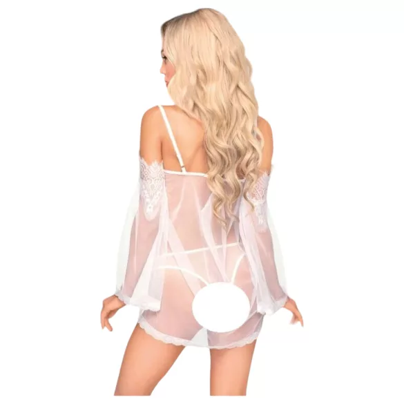 Penthouse - lingerisæt - blonde off-shoulder - hvid - M/L