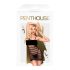 Penthouse Ecstasy Queen - stribet netkjole (sort)
