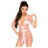 Penthouse Midnight Mirage - satin kimono og g-streng (pink) - XL