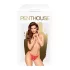 Penthouse - g-streng trusse - åben, sløjfedetalje, blonde - rød - L/XL