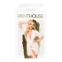Penthouse - blonde morgenkåbe og g-streng - hvid - XL