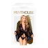Penthouse Hypnotic Power - blondet kort kimono og g-streng (sort) - XL