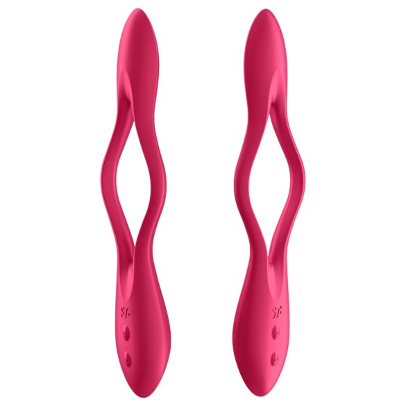 Satisfyer Elastic Joy - genopladelig, fleksibel parvibrator (rød)