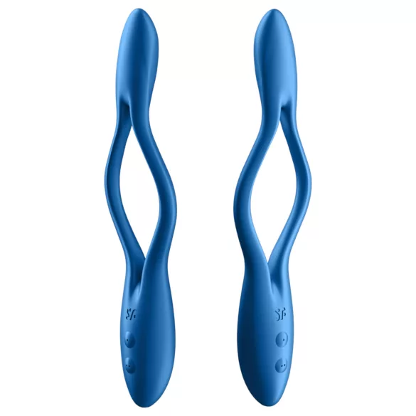 Satisfyer - parvibrator - fleksibel, genopladelig - blå