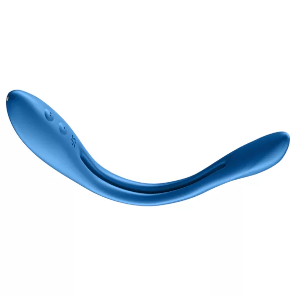 Satisfyer - parvibrator - fleksibel, genopladelig - blå