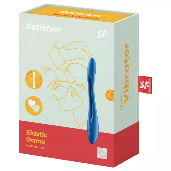 Satisfyer - parvibrator - fleksibel, genopladelig - blå