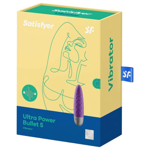 Satisfyer - power bullet vibrator - genopladelig, vandtæt - lilla
