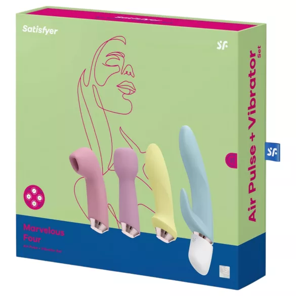 Satisfyer Marvelous Four - vibrator sæt med 4 dele - genopladelig
