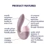 Satisfyer Supernova - 2i1 lufttryksvibrator med genopladelig batteri - pink