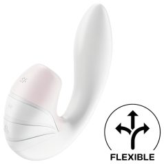   Satisfyer Supernova - lufttryksvibrator og vibrator - genopladelig - hvid