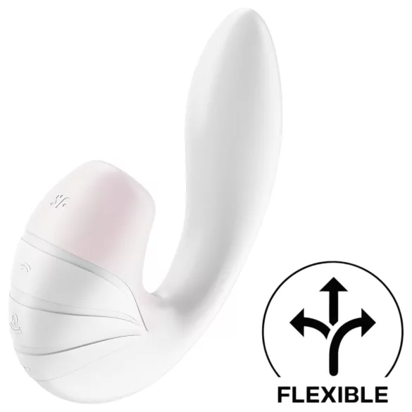 Satisfyer Supernova - lufttryksvibrator og vibrator - genopladelig - hvid