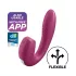 Satisfyer Sunray - vibrator med lufttrykbølger og vibration - genopladelig - rød
