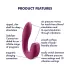 Satisfyer Sunray - genopladelig 2-i-1 lufttryksvibrator (rød)