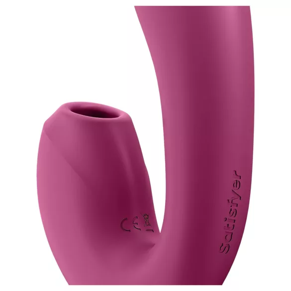 Satisfyer Sunray - genopladelig 2-i-1 lufttryksvibrator (rød)