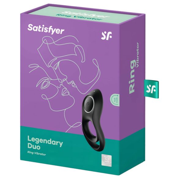 Satisfyer Legendary Duo - vibrerende penisring - genopladelig - sort