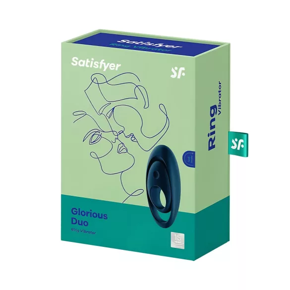 Satisfyer Glorious Duo - vibrerende penisring - blå