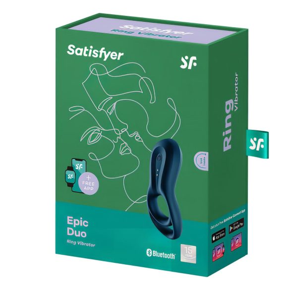 Satisfyer Epic Duo - vibrator penisring - fjernbetjent - sort