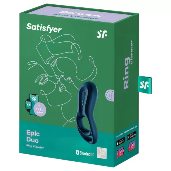 Satisfyer Epic Duo - App-styret vibrerende penisring til mænd (sort)