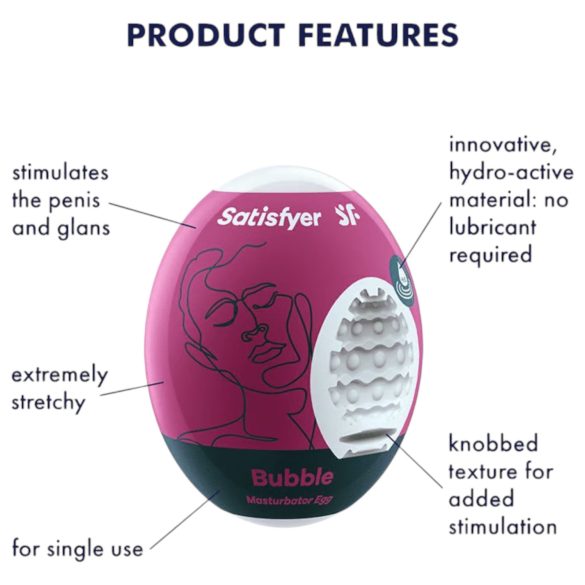 Satisfyer - æg onanator - Bubble - engangs masturbator til mænd