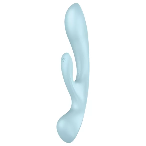 Satisfyer Triple Oh - vibrator med klitorisarm - genopladelig - blå