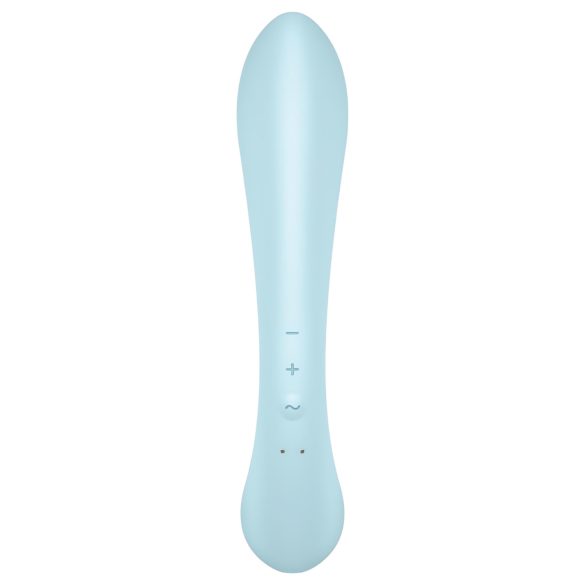 Satisfyer Triple Oh - vibrator med klitorisarm - genopladelig - blå