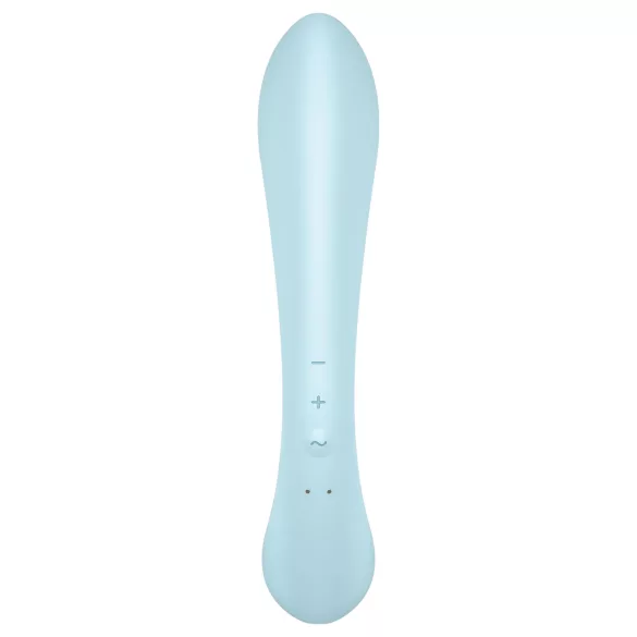 Satisfyer Triple Oh - vibrator med klitorisarm - genopladelig - blå