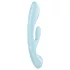 Satisfyer Triple Oh - vibrator med klitorisarm - genopladelig - blå