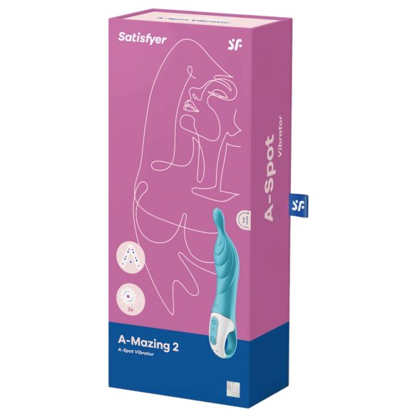 Satisfyer A-Mazing 2 - genopladelig A-punkt vibrator (turkis)