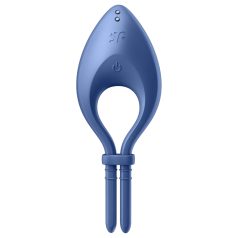   Satisfyer Bullseye - penisring med vibration - genopladelig - blå