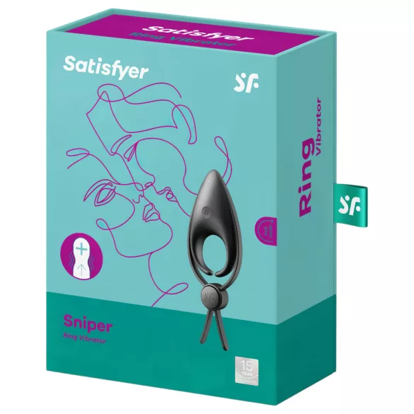 Satisfyer Sniper - vibrerende penisring - genopladelig - sort