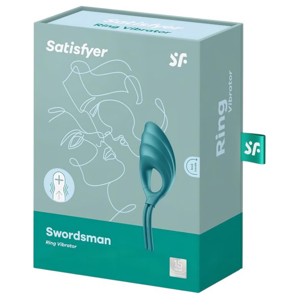 Satisfyer Swordsman - penisring med vibration - genopladelig - grøn