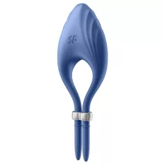   Satisfyer Duelist - genopladelig penisring med vibration - blå