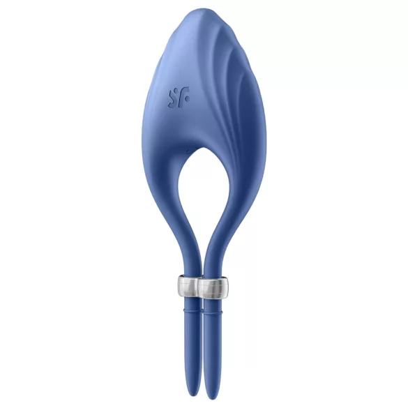 Satisfyer Duelist - genopladelig penisring med vibration - blå