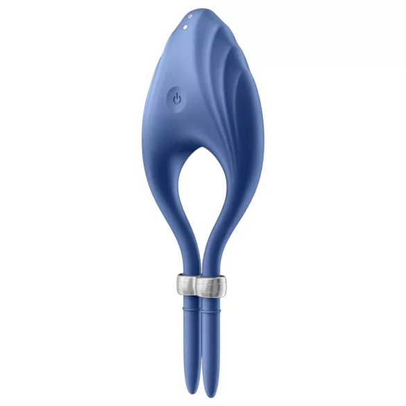 Satisfyer Duelist - genopladelig penisring med vibration - blå