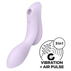   Satisfyer Curvy Trinity 2 - lufttryksvibrator og vibrator - lilla