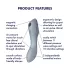 Satisfyer Curvy Trinity 3 - lufttryksvibrator og vibrator 2i1 - grå