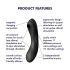 Satisfyer Curvy Trinity 4 - lufttryksvibrator og vibrator - sort