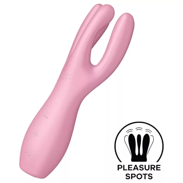 Satisfyer Threesome 3 - klitorisvibrator - genopladelig - pink