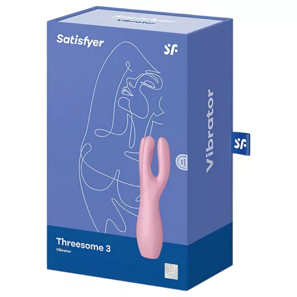 Satisfyer Threesome 3 - klitorisvibrator - genopladelig - pink