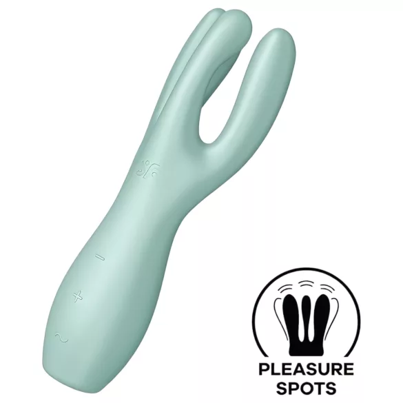 Satisfyer Threesome 3 - genopladelig klitorisvibrator (mynte)