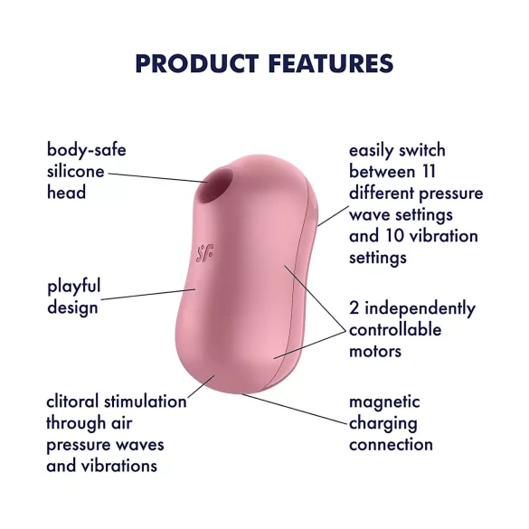 Satisfyer Cotton Candy - klitorisstimulator med lufttryk - koral