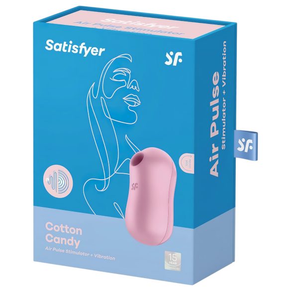 Satisfyer Cotton Candy - genopladelig luftbølge klitorisvibrator (lilla)