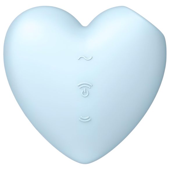 Satisfyer Cutie Heart - klitorisvibrator med lufttryk - genopladelig - blå