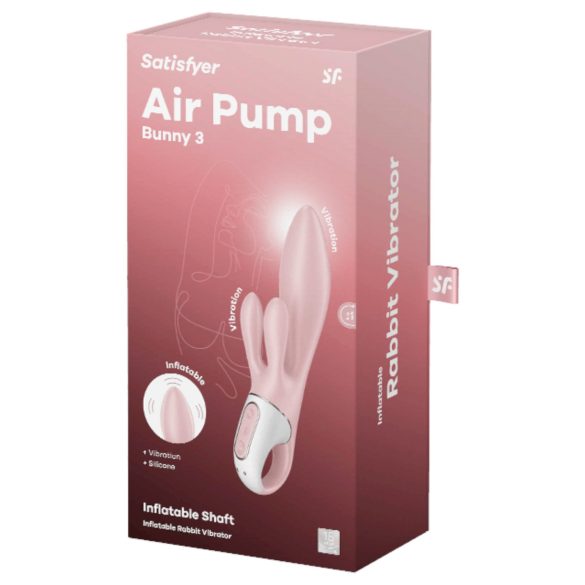 Satisfyer Air Pump Bunny 3 - pumpbar vibrator - pink