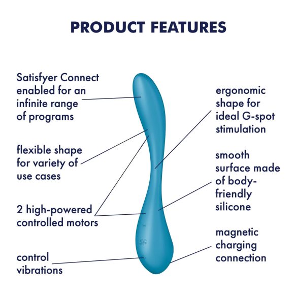 Satisfyer - G-punktsvibrator fleksibel - genopladelig - grøn