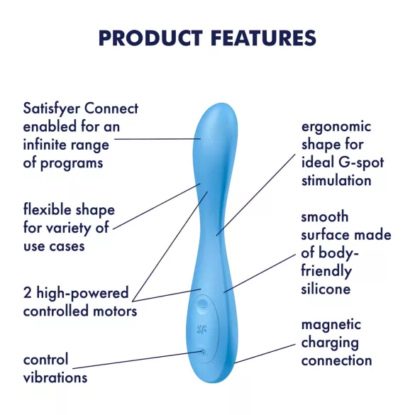 Satisfyer G-spot Flex 4 - App-styret G-punktsvibrator (turkis)