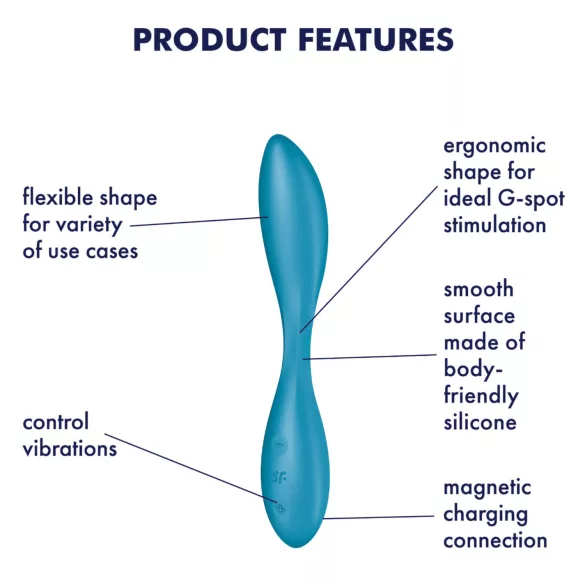 Satisfyer - G-punktsvibrator - genopladelig, vandtæt - grøn