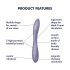Satisfyer G-spot Flex 2 - genopladelig, vandtæt G-punkt vibrator (lilla)